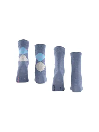 BURLINGTON | Chaussettes femme EVERYDAY lot de 2 paires 36-41 crème | blau